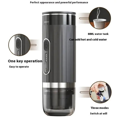 Portable Automatic Espresso Capsule Coffee Machine – Barista-Quality Coffee Anywhere