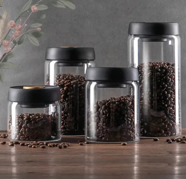 Vacuum Sealed Glass Storage Jar Set – Keep Food Fresh & Organized