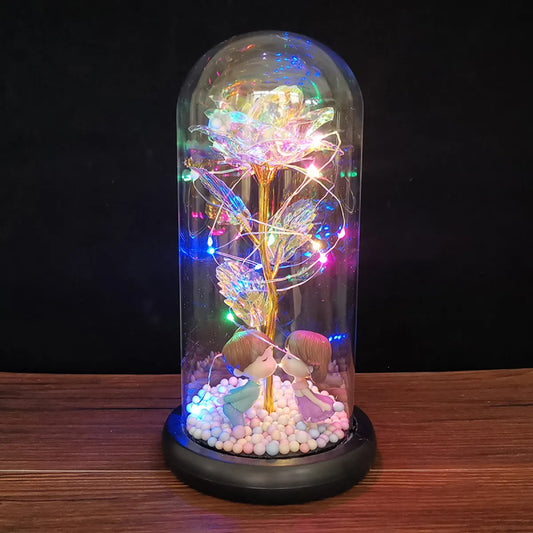 LED Enchanted Glass Rose – Timeless Symbol of Love & Romance