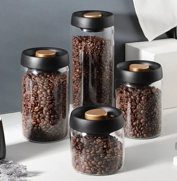 Vacuum Sealed Glass Storage Jar Set – Keep Food Fresh & Organized