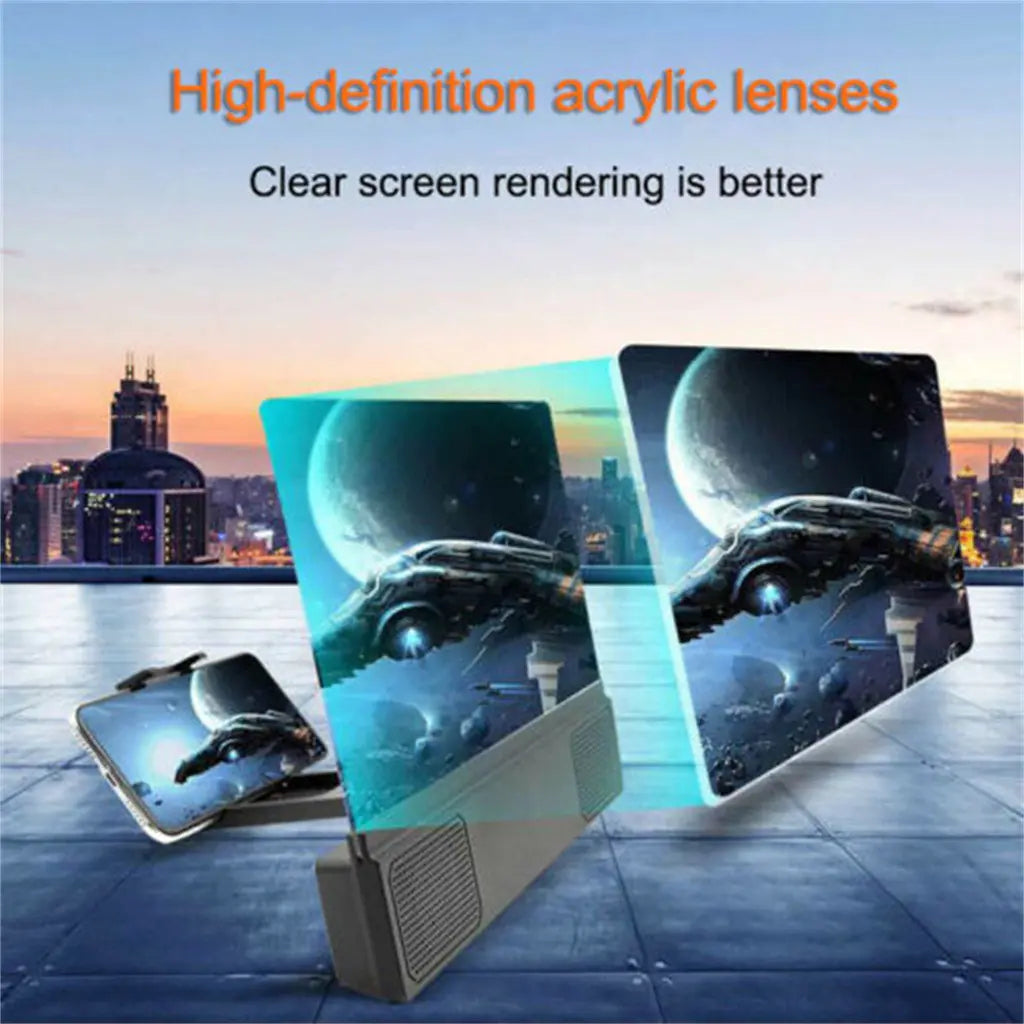 12-Inch Mobile Screen Magnifier with Audio – Home & Travel Cinema Experience
