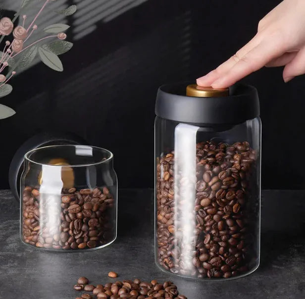 Vacuum Sealed Glass Storage Jar Set – Keep Food Fresh & Organized