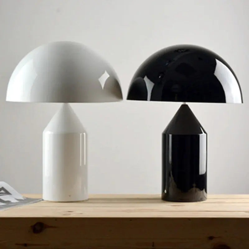 Mushroom-Shaped Metal Table Lamp for Bedroom Decor